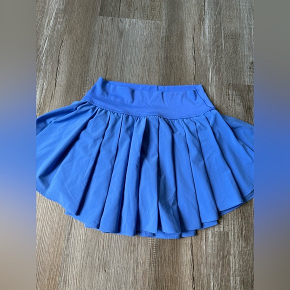 Aerie Offline Real Me Tennis Skirt Skort Periwinkle Blue Ruffles Spandex Size S - Picture 2 of 7